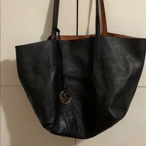 Michael kors black leather bag